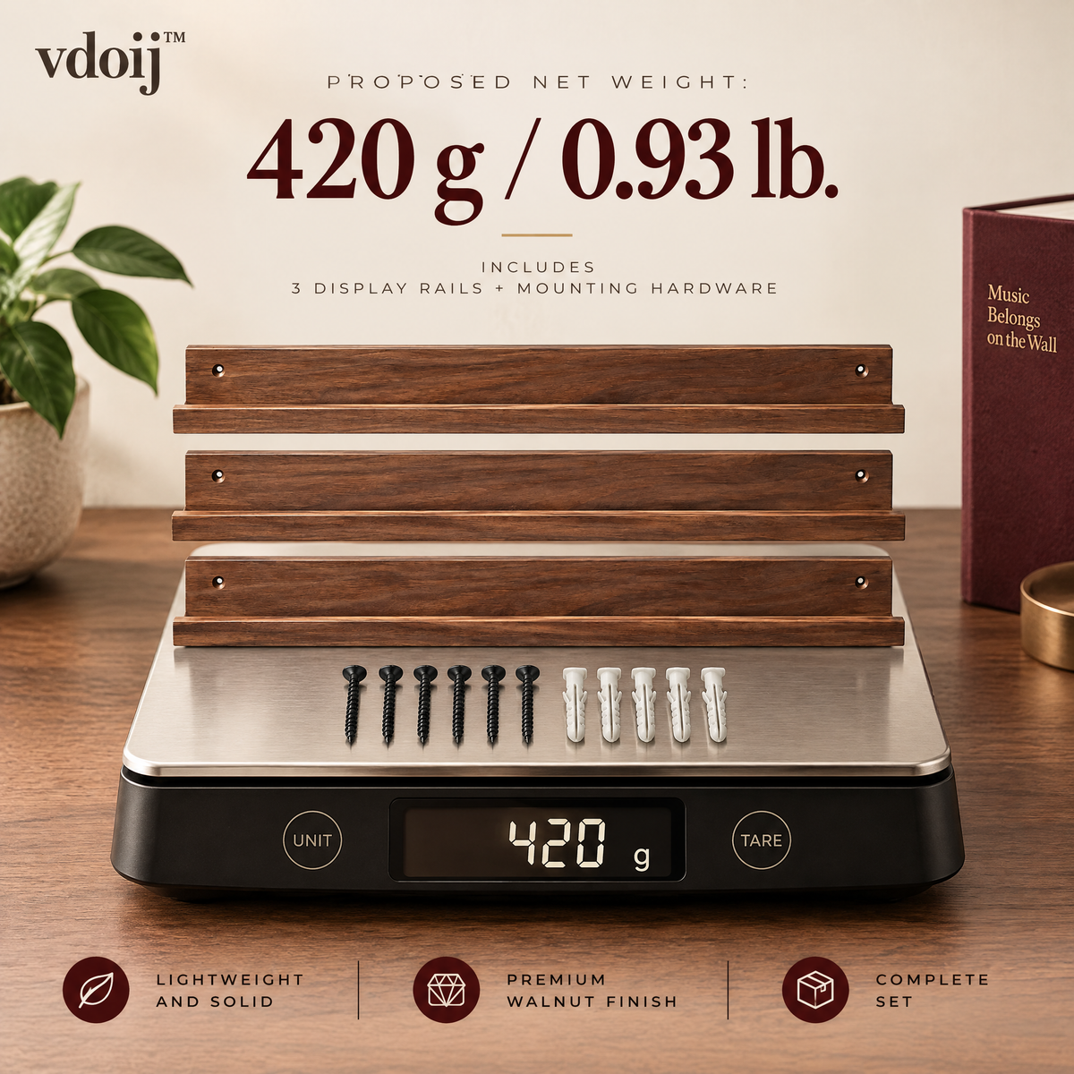 vdoij Modular Vinyl Record Crate dimensions