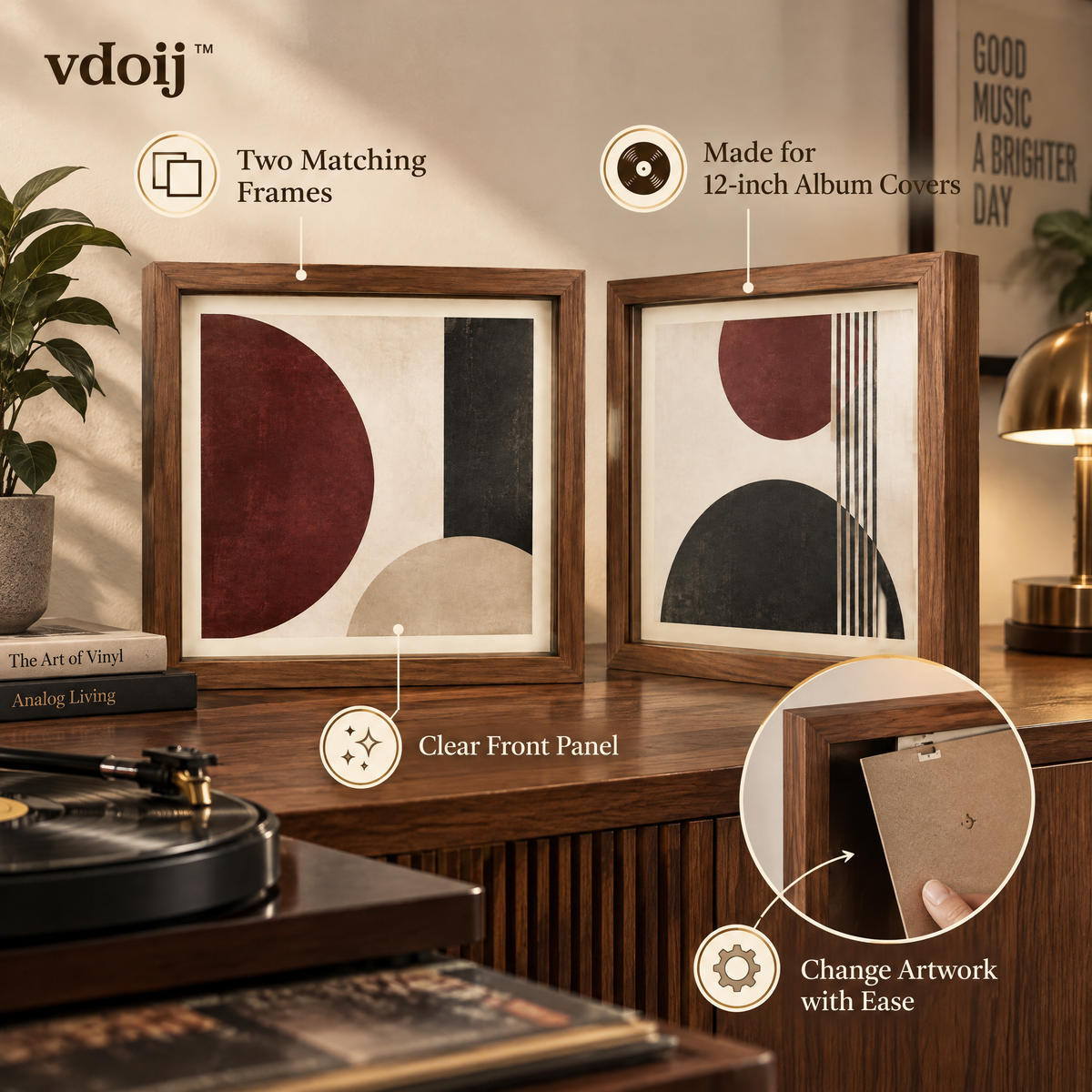 vdoij Gallery Album Cover Frame Duo dimensions