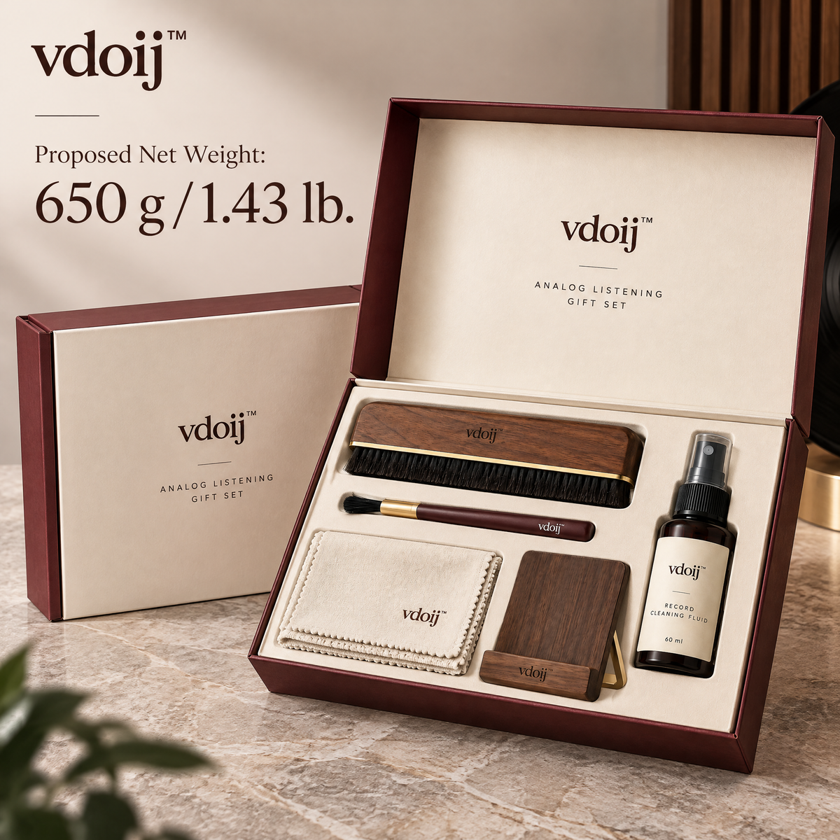 vdoij Analog Listening Gift Set net weight graphic: 1.43 pounds