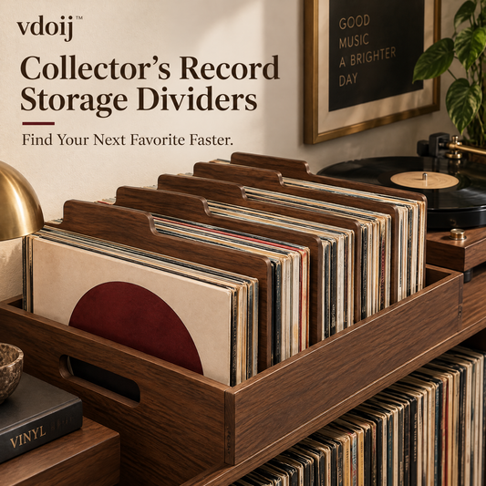 vdoij Collector’s Record Storage Dividers arranged in a record crate