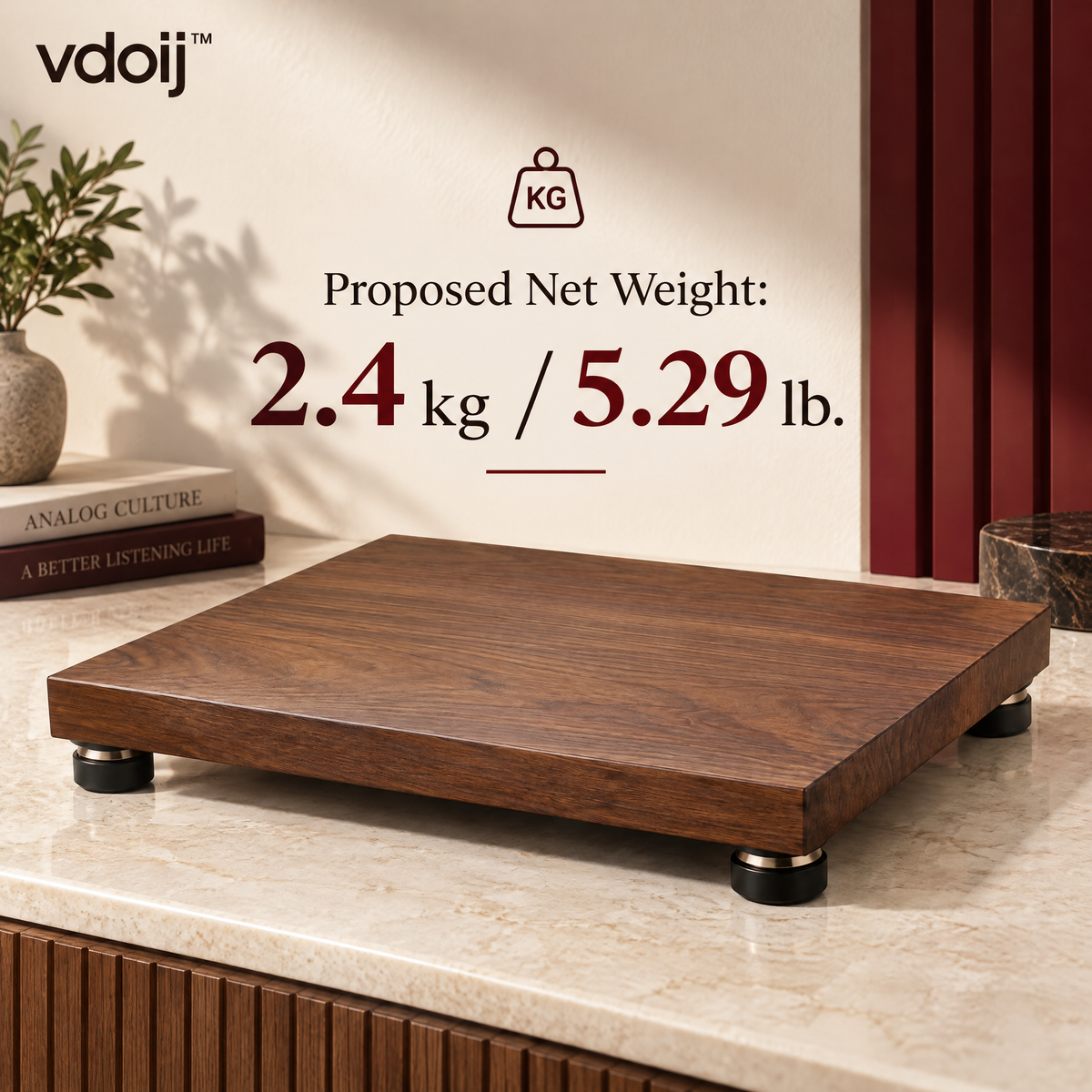 vdoij Turntable Isolation Platform net weight graphic: 5.29 pounds