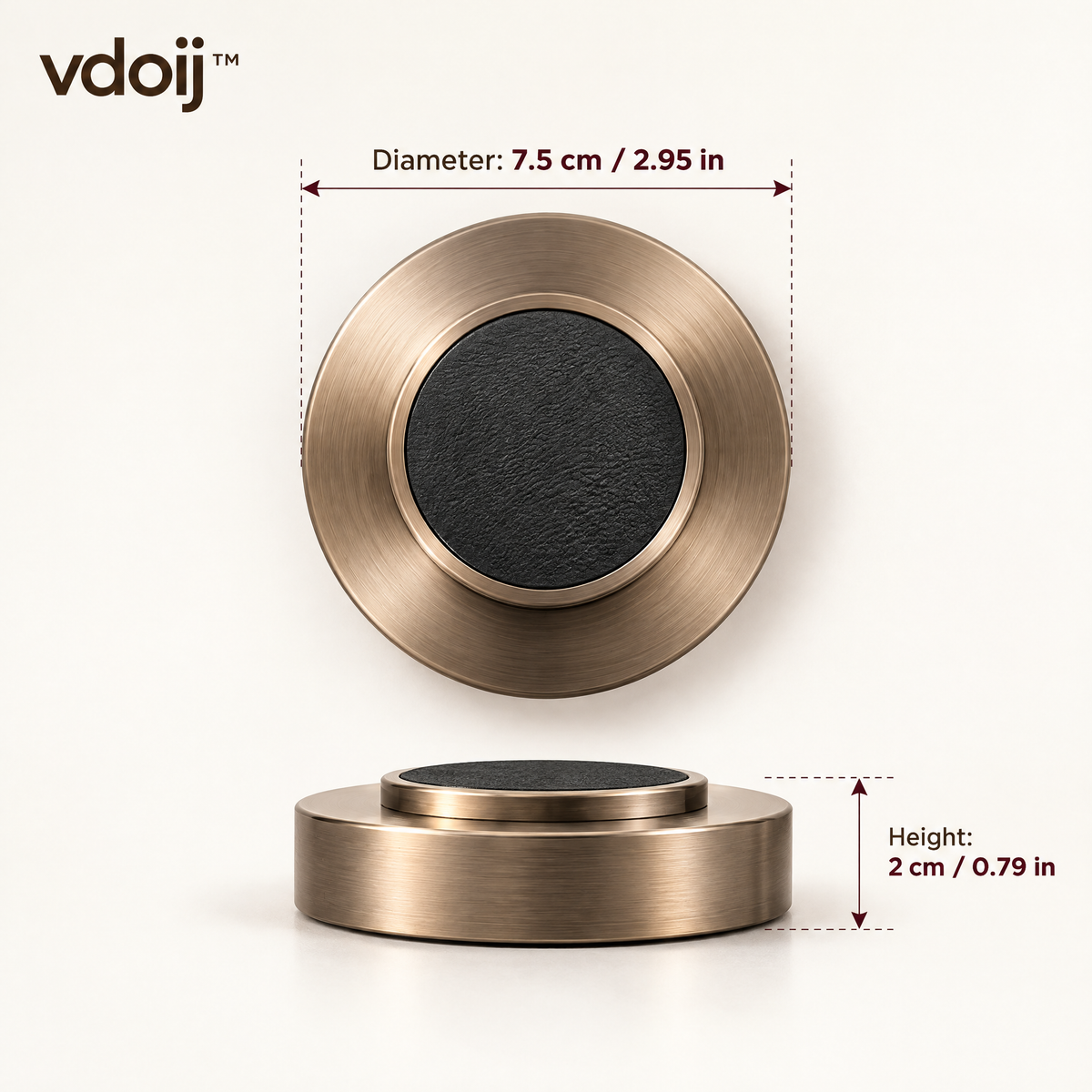 vdoij record stabilizer dimensions: 2.95-inch diameter and 0.79-inch height