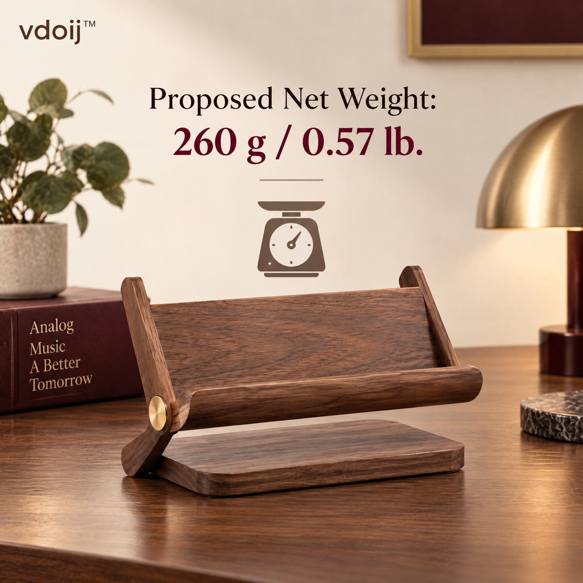 vdoij Sculptural Now Playing Stand weight graphic
