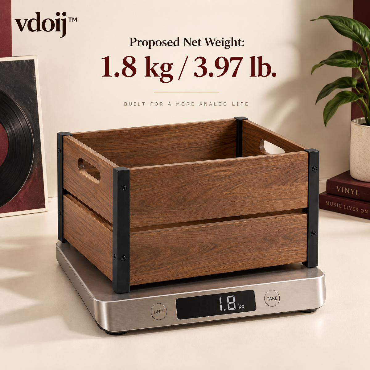 vdoij Wall-Mount Album Display Set dimensions